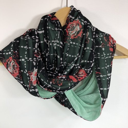 Echarpe tubulaire /snood tissus réversible réf 2100