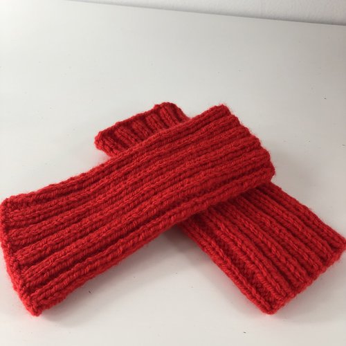 Mitaines laine enfant 4/6ans tricoté main réf 3392
