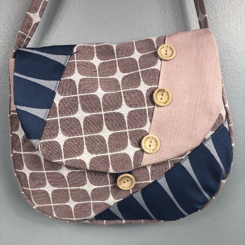 Sac besace tissus patchwork bandoulière collection laura 4941