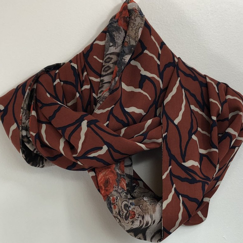 Echarpe tubulaire /snood tissus réversible réf 0213