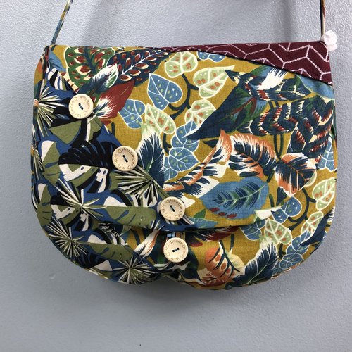 Sac besace tissus patchwork bandoulière collection laura 5234