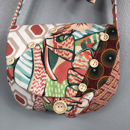 Sac minaudière tissus patchwork collection lina réf 5048