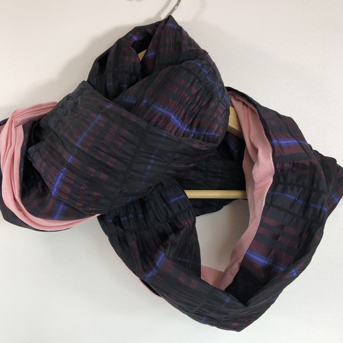 Echarpe tubulaire /snood tissus réversible réf 2233