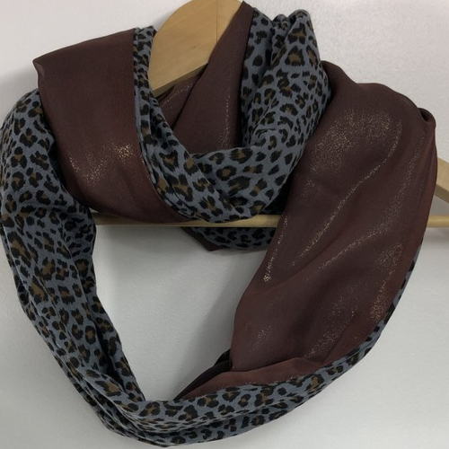 Echarpe tubulaire /snood tissus réversible réf 0457