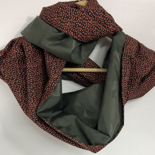 Echarpe tubulaire /snood tissus réversible réf 0453