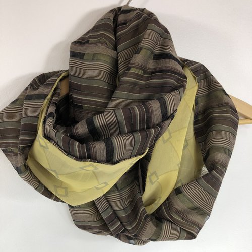 Echarpe tubulaire /snood tissus réversible réf 2091