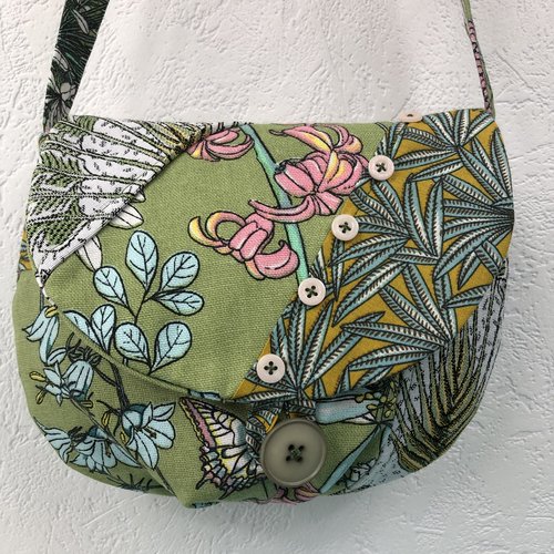 Sac minaudière tissus patchwork collection lina réf 1427