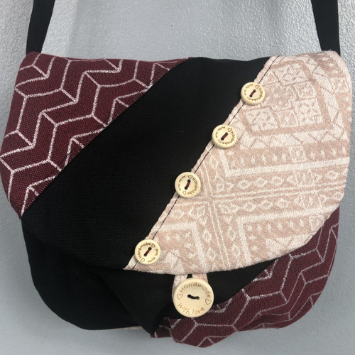 Sac minaudière tissus patchwork collection lina réf 5118