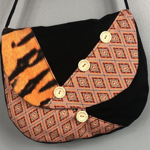 Sac besace tissus patchwork bandoulière collection laura 4896