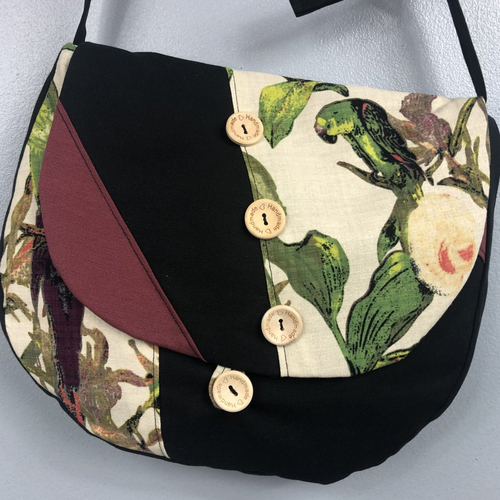 Sac besace tissus patchwork bandoulière collection laura 4946