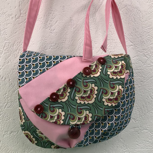Sac minaudière tissus patchwork collection lina réf 1741