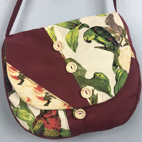 Sac besace tissus patchwork bandoulière collection laura 4951
