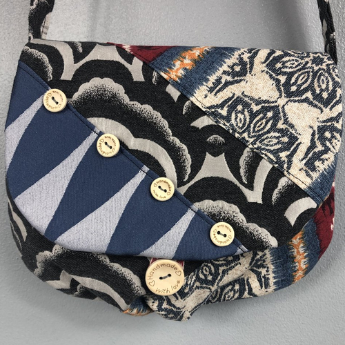 Sac minaudière tissus patchwork collection lina réf 5033