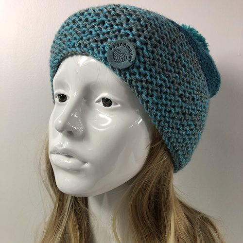 Bonnet laine tricoté main réf 8036 modèle unique