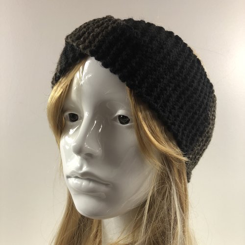 Bandeau laine tricoté main réf 2978