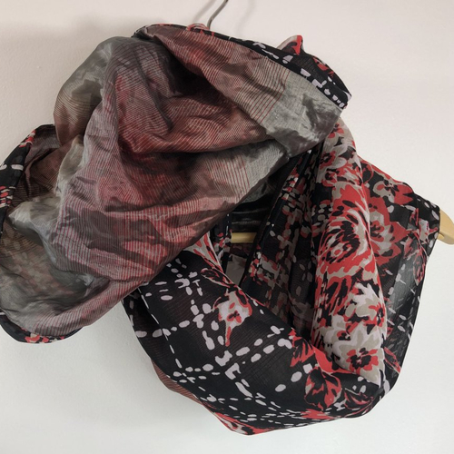 Echarpe tubulaire /snood tissus réversible réf 2065