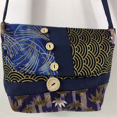Sac minaudière tissus patchwork collection lina réf 7366