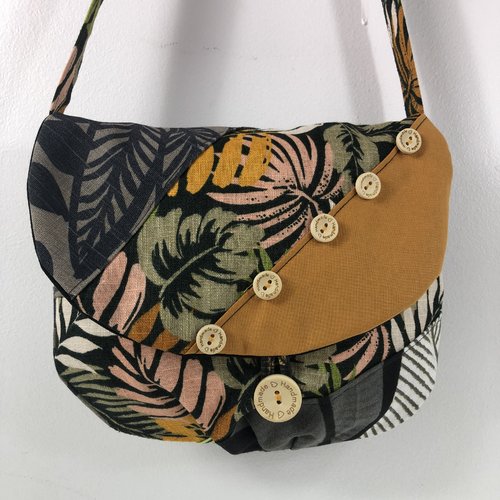 Sac minaudière tissus patchwork collection lina réf 7126