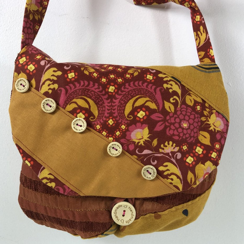 Sac minaudière tissus patchwork collection lina réf 7345