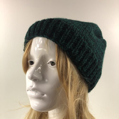 Bonnet laine tricoté main réf 2625 modèle unique