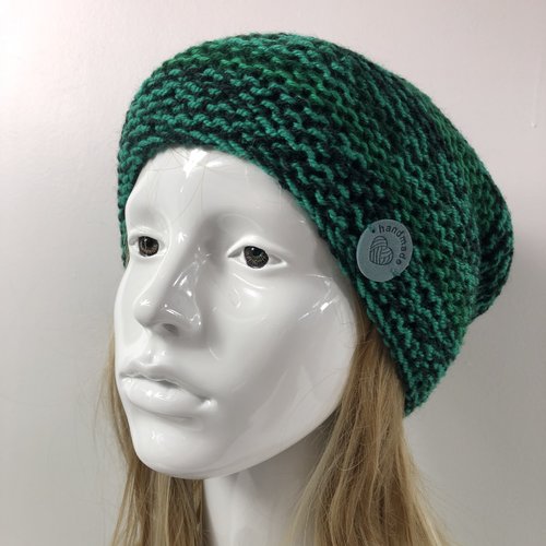 Bonnet laine tricoté main réf 8016 modèle unique