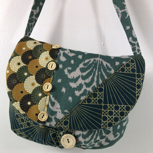 Sac minaudière tissus patchwork collection lidia réf 7315
