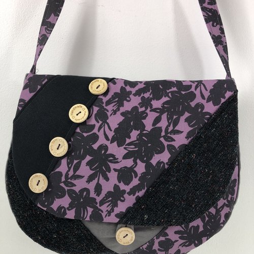 Sac besace tissus patchwork bandoulière collection laura 7278
