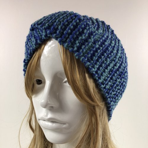 Bandeau laine tricoté main réf 2923
