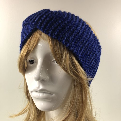 Bandeau laine tricoté main réf 2679