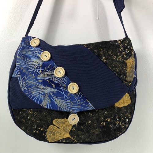 Sac besace tissus patchwork bandoulière collection laura 7222