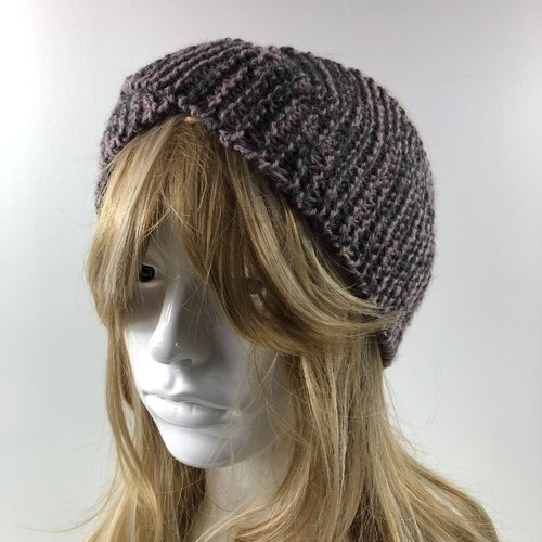 Bandeau laine tricoté main réf 2459