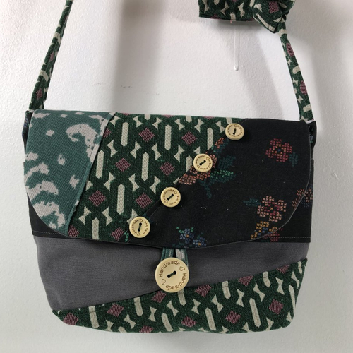 Sac minaudière tissus patchwork collection lidia réf 7355