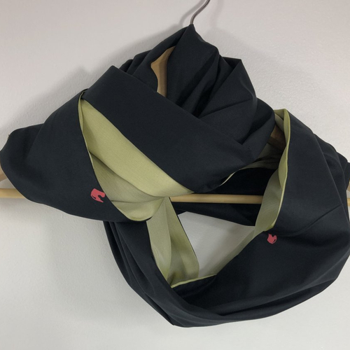 Echarpe tubulaire /snood tissus réversible réf 1776
