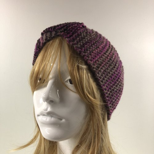 Bandeau laine tricoté main réf 2700