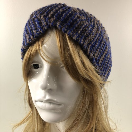 Bandeau laine tricoté main réf 2676