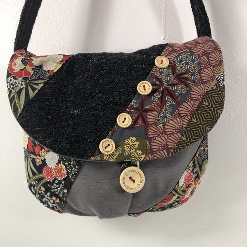 Sac minaudière tissus patchwork collection lina réf 7182