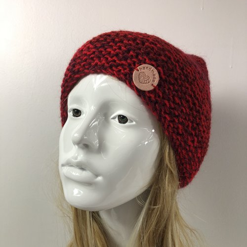 Bonnet laine tricoté main réf 8066 modèle unique