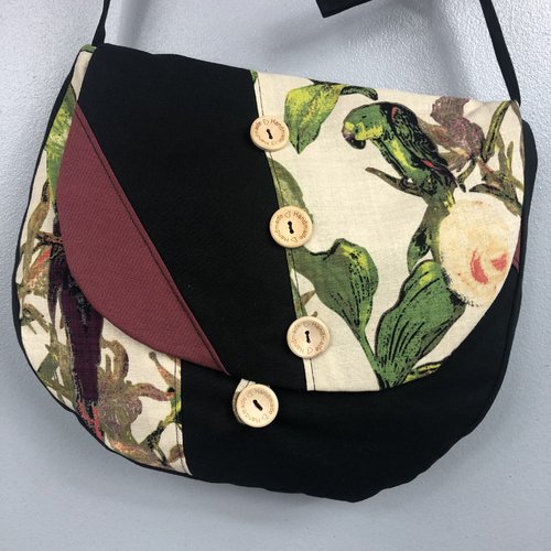 Sac besace tissus patchwork bandoulière collection laura 4946