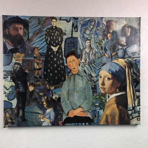 Tableaux collage  toile tendue 1894