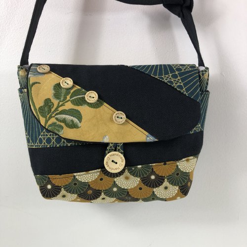 Sac minaudière tissus patchwork collection lina réf 7376