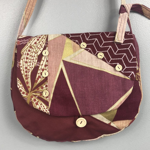 Sac besace tissus patchwork bandoulière collection laura 4931