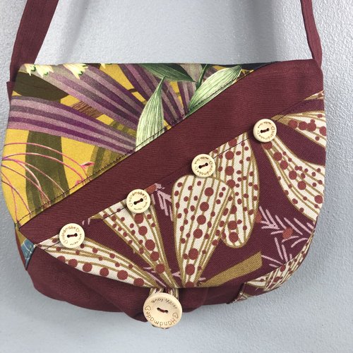 Sac minaudière tissus patchwork collection lina réf 5038