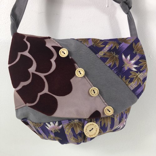 Sac minaudière tissus patchwork collection lina réf 7212