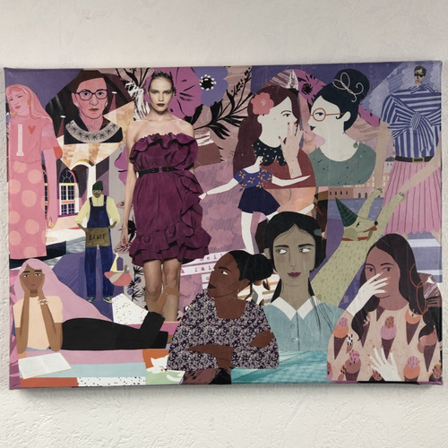 Tableaux collage  toile tendue 1118