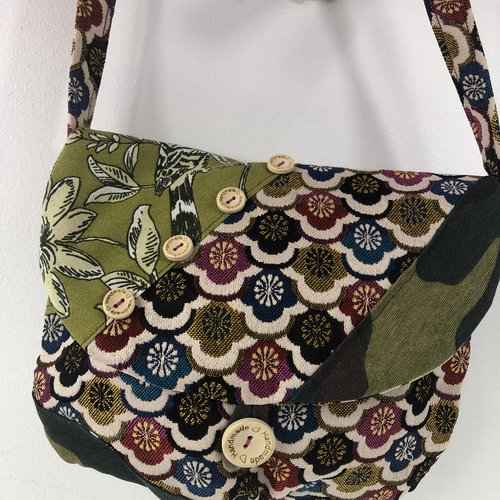 Sac minaudière tissus patchwork collection lina réf 7048