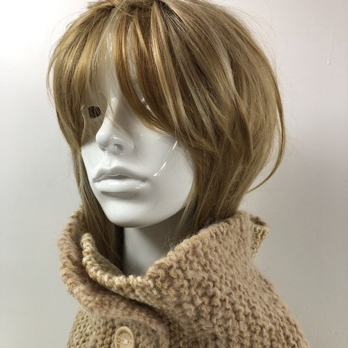 Snood laine tricoté main réf 7963  modèle unique