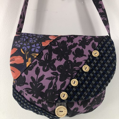 Sac minaudière tissus patchwork collection lina réf 7081