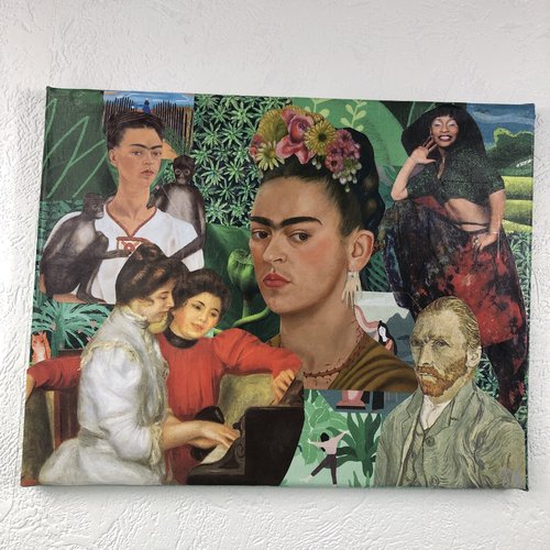 Tableaux collage  toile tendue 1253