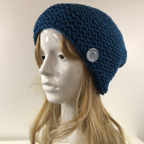 Bonnet laine tricoté main réf 3623 modèle unique