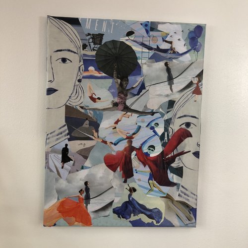 Tableaux collage  toile tendue 2743